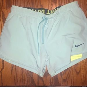 Blue shorts with neon compression insert- Nike